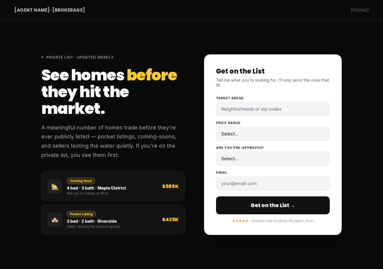 Off-Market Homes