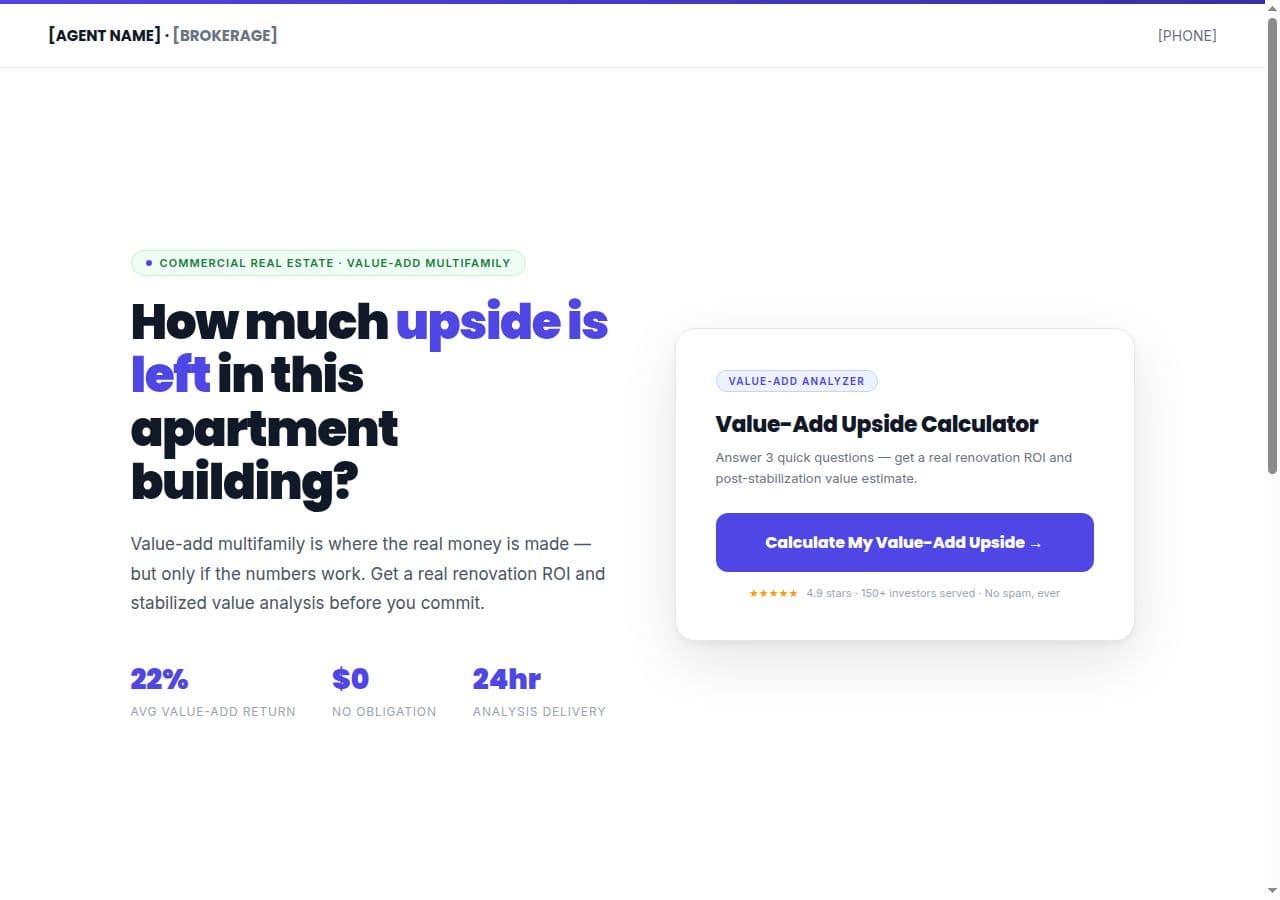 Value-Add Upside Calc